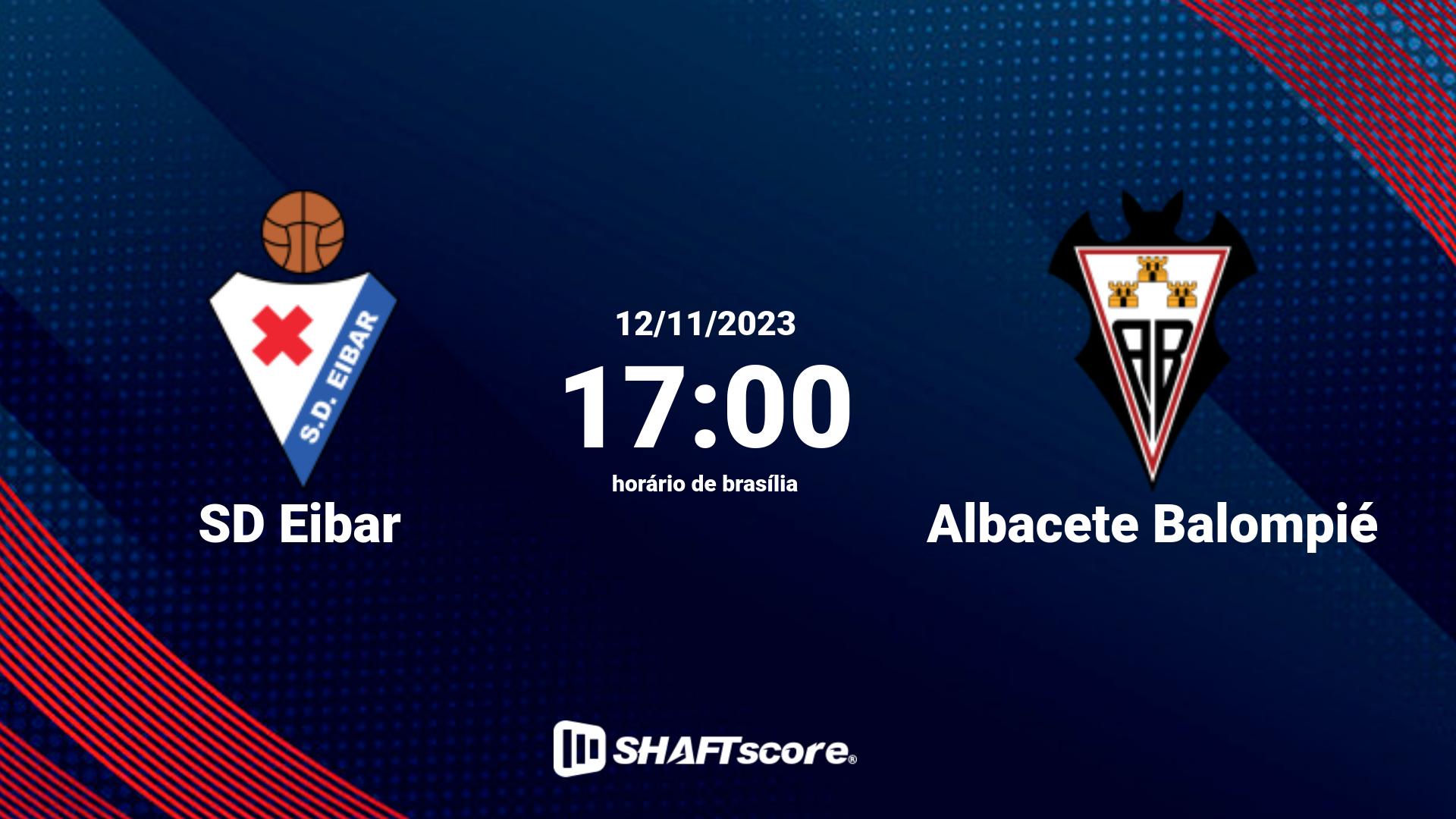 Estatísticas do jogo SD Eibar vs Albacete Balompié 12.11 17:00