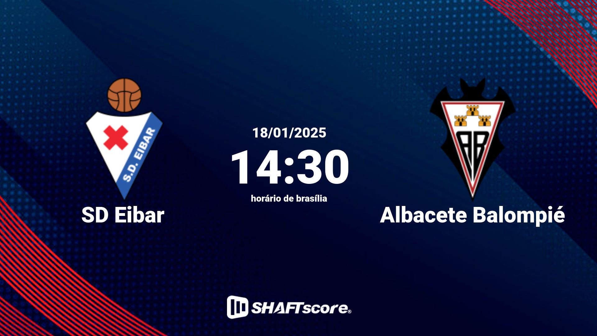 Estatísticas do jogo SD Eibar vs Albacete Balompié 18.01 14:30