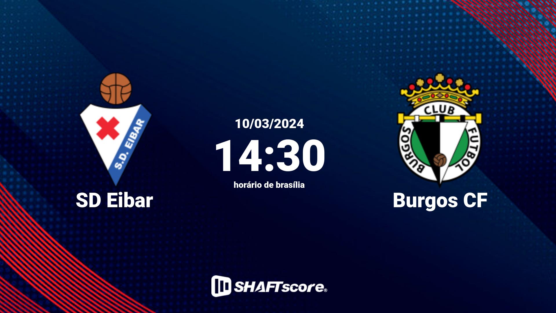 Estatísticas do jogo SD Eibar vs Burgos CF 10.03 14:30