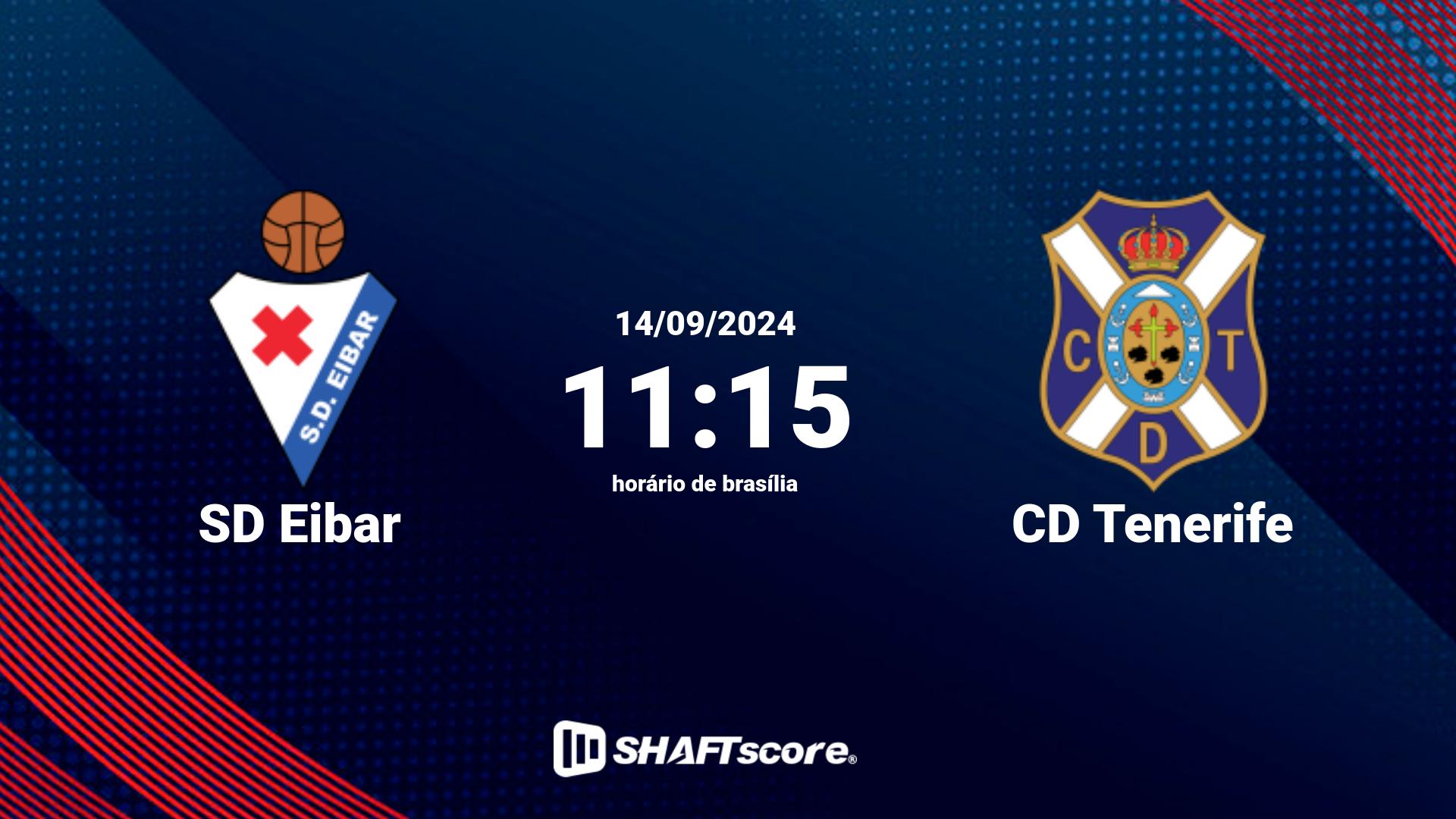 Estatísticas do jogo SD Eibar vs CD Tenerife 14.09 11:15