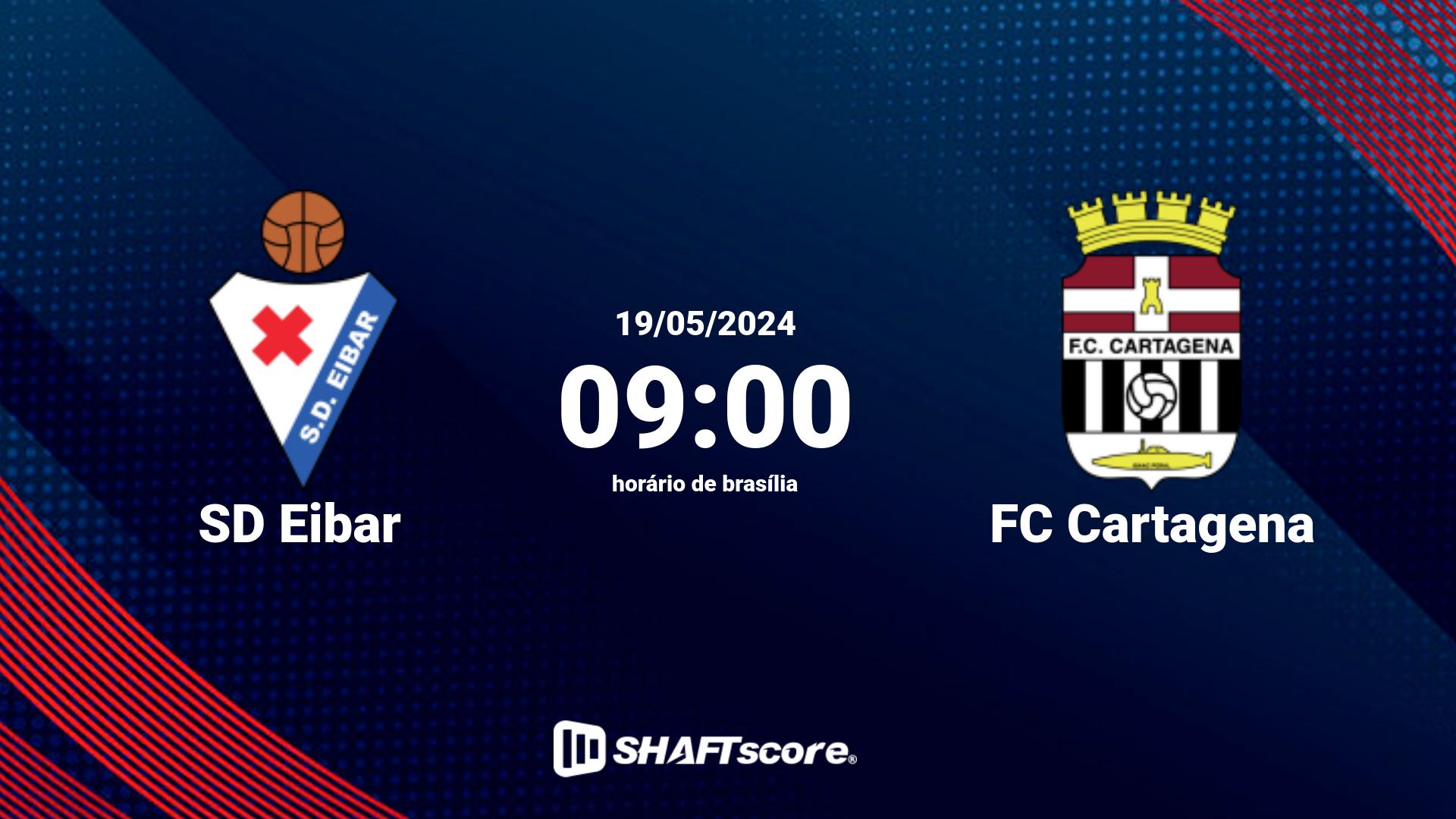 Estatísticas do jogo SD Eibar vs FC Cartagena 19.05 09:00