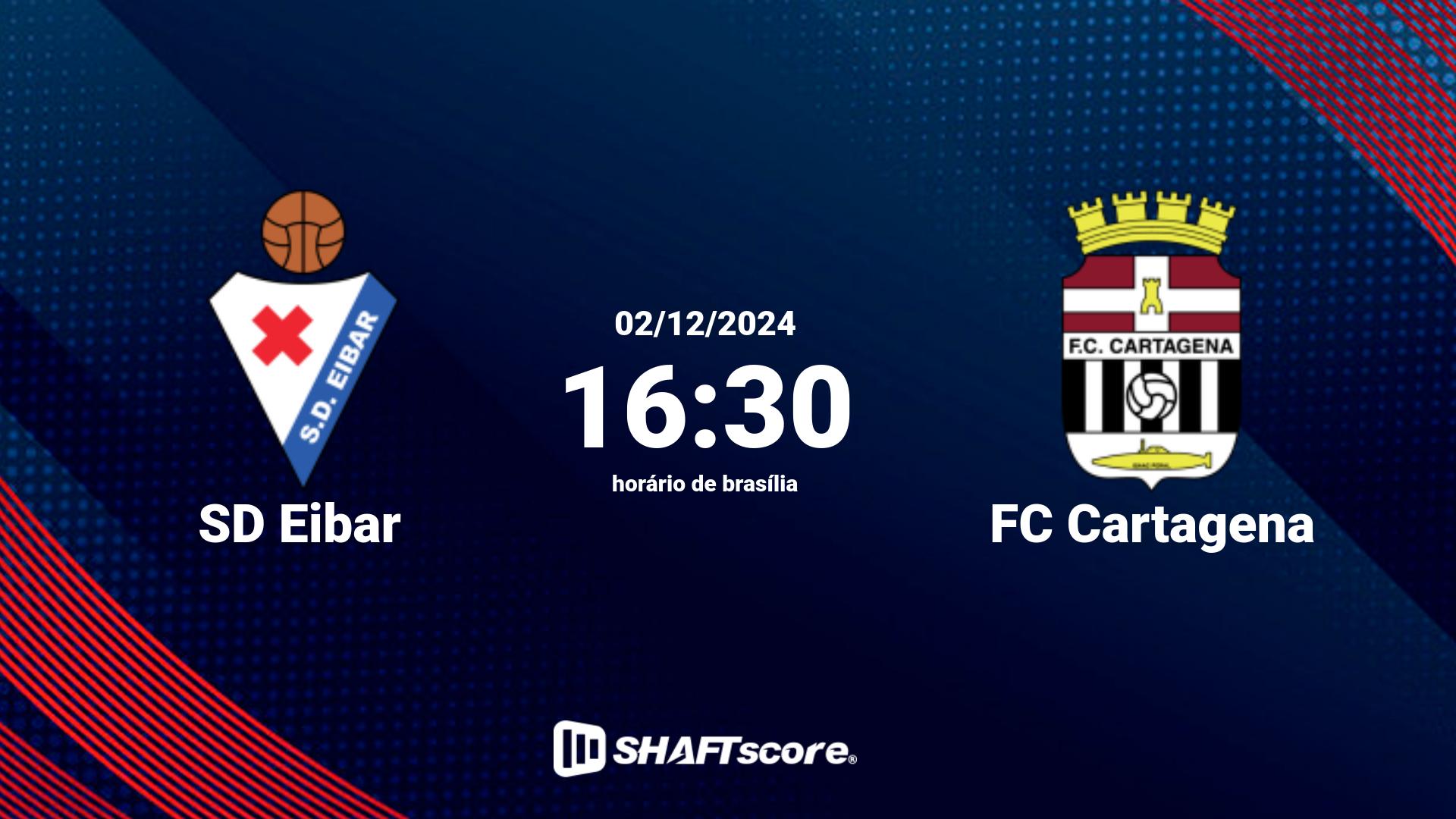 Estatísticas do jogo SD Eibar vs FC Cartagena 02.12 16:30