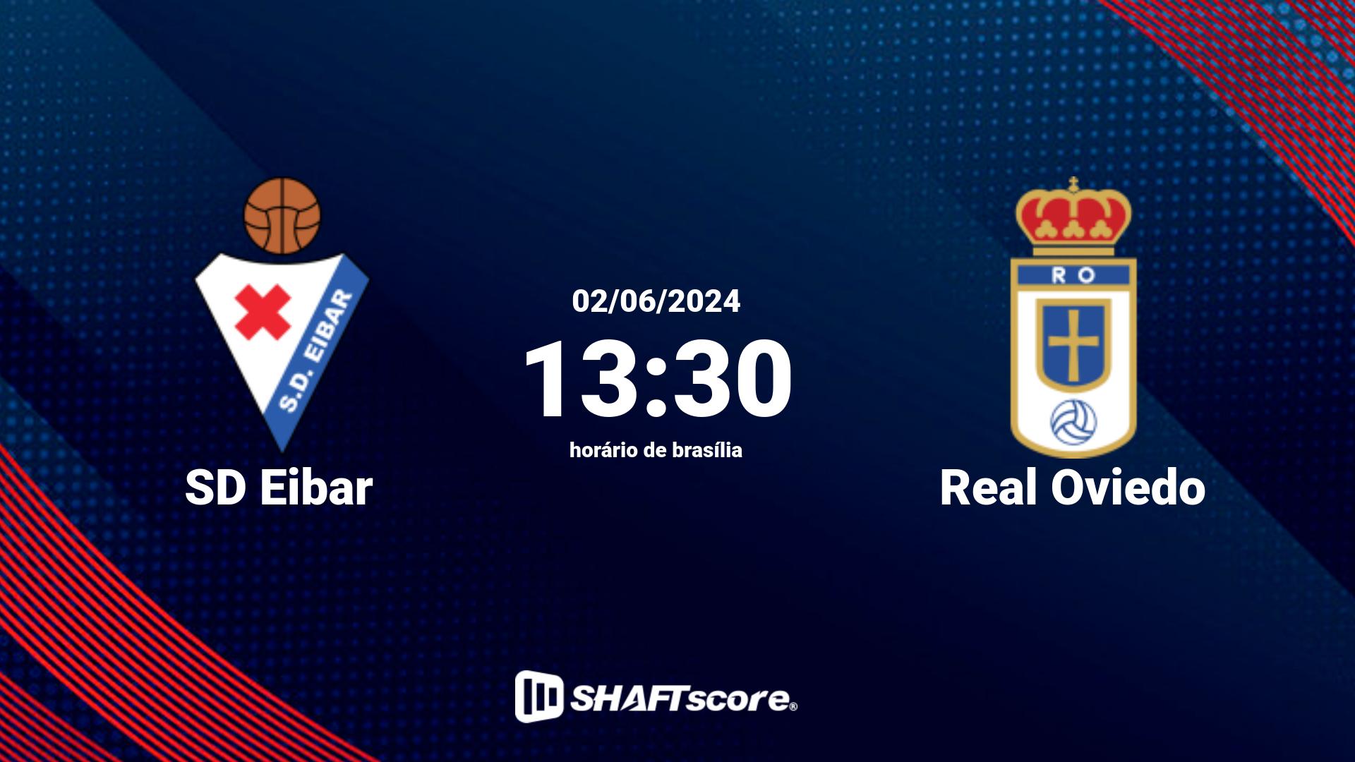 Estatísticas do jogo SD Eibar vs Real Oviedo 02.06 13:30