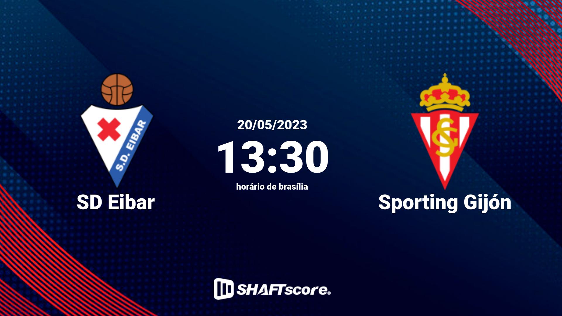 Estatísticas do jogo SD Eibar vs Sporting Gijón 20.05 13:30