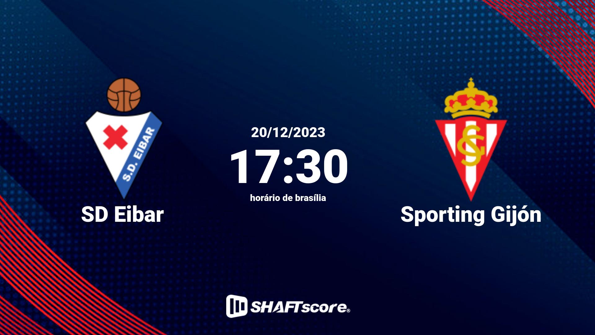 Estatísticas do jogo SD Eibar vs Sporting Gijón 20.12 17:30