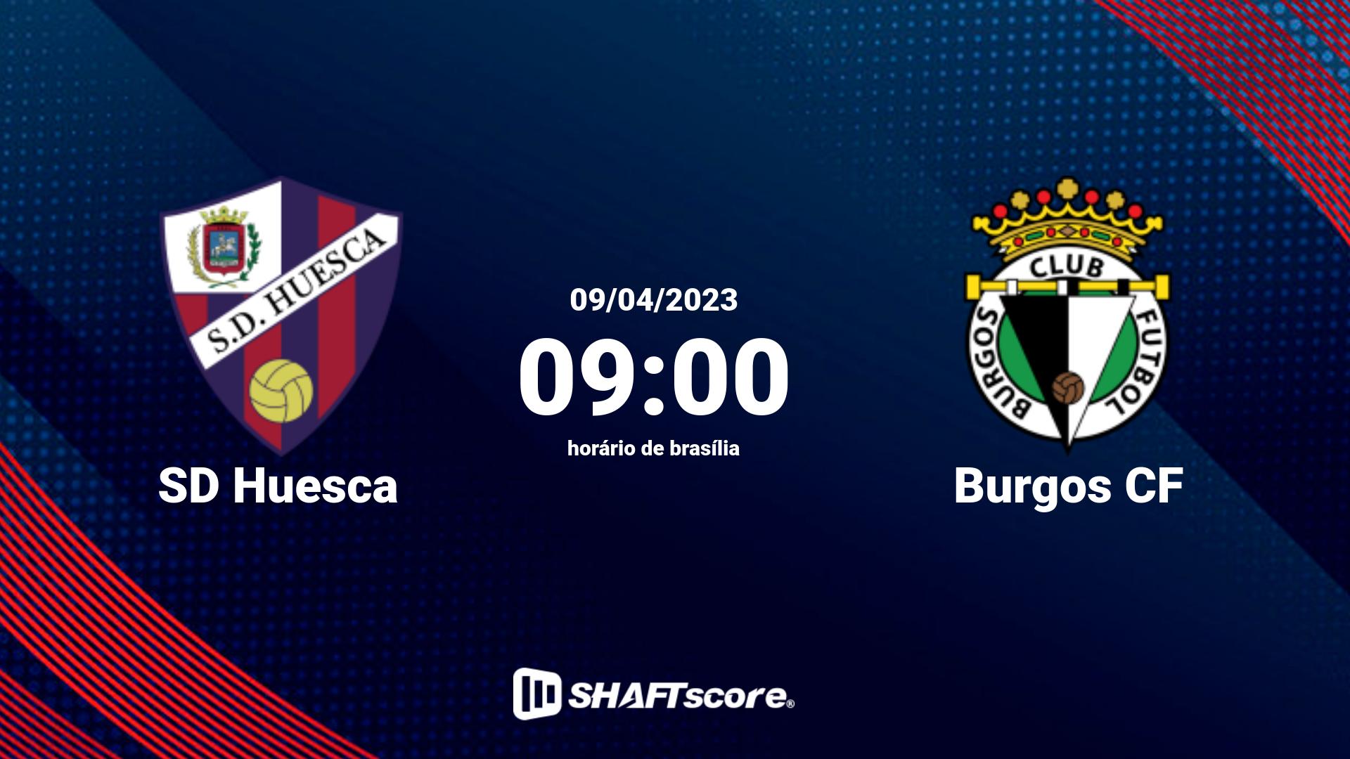 Estatísticas do jogo SD Huesca vs Burgos CF 09.04 09:00