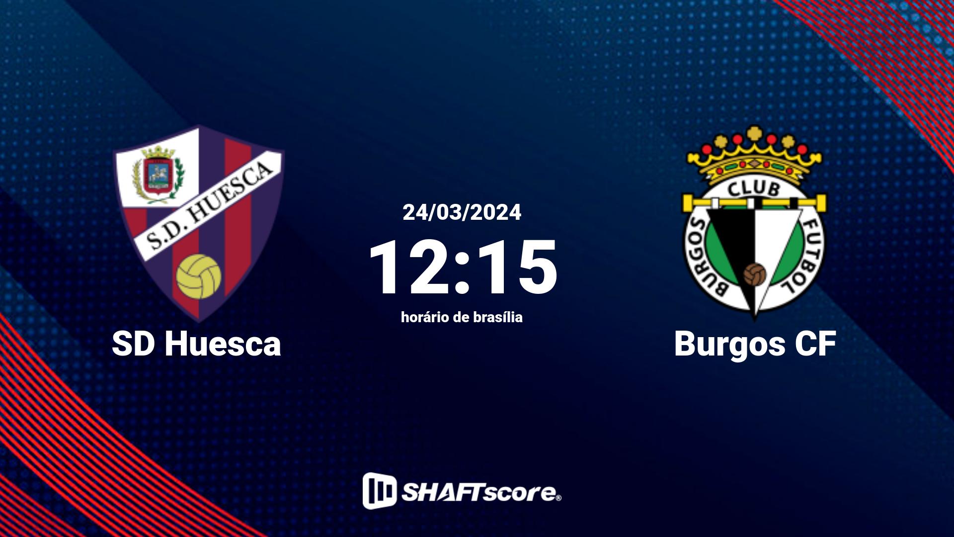 Estatísticas do jogo SD Huesca vs Burgos CF 24.03 12:15