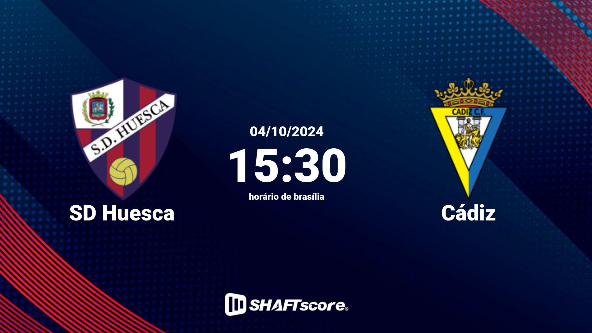 Estatísticas do jogo SD Huesca vs Cádiz 04.10 15:30