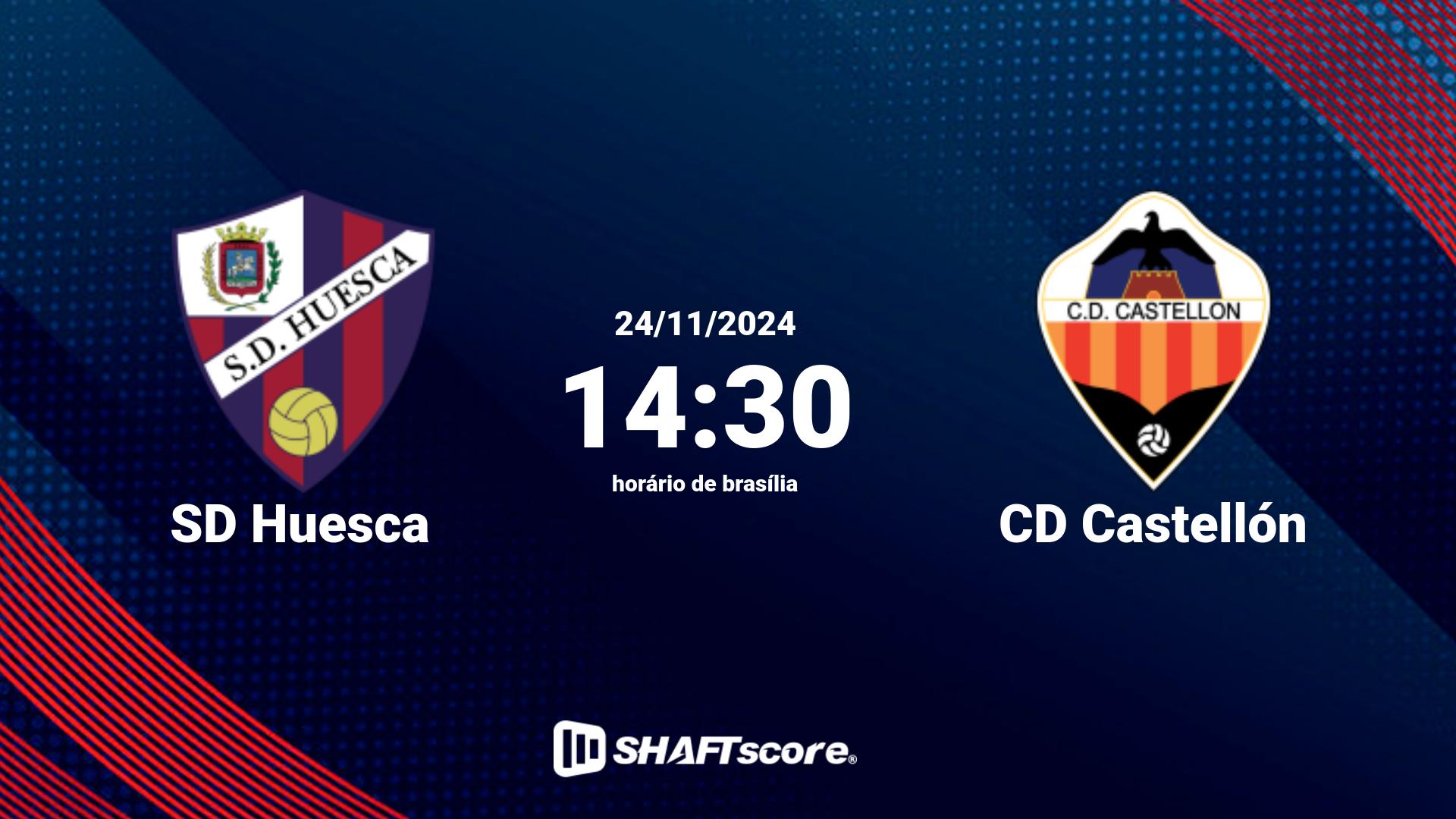 Estatísticas do jogo SD Huesca vs CD Castellón 24.11 14:30