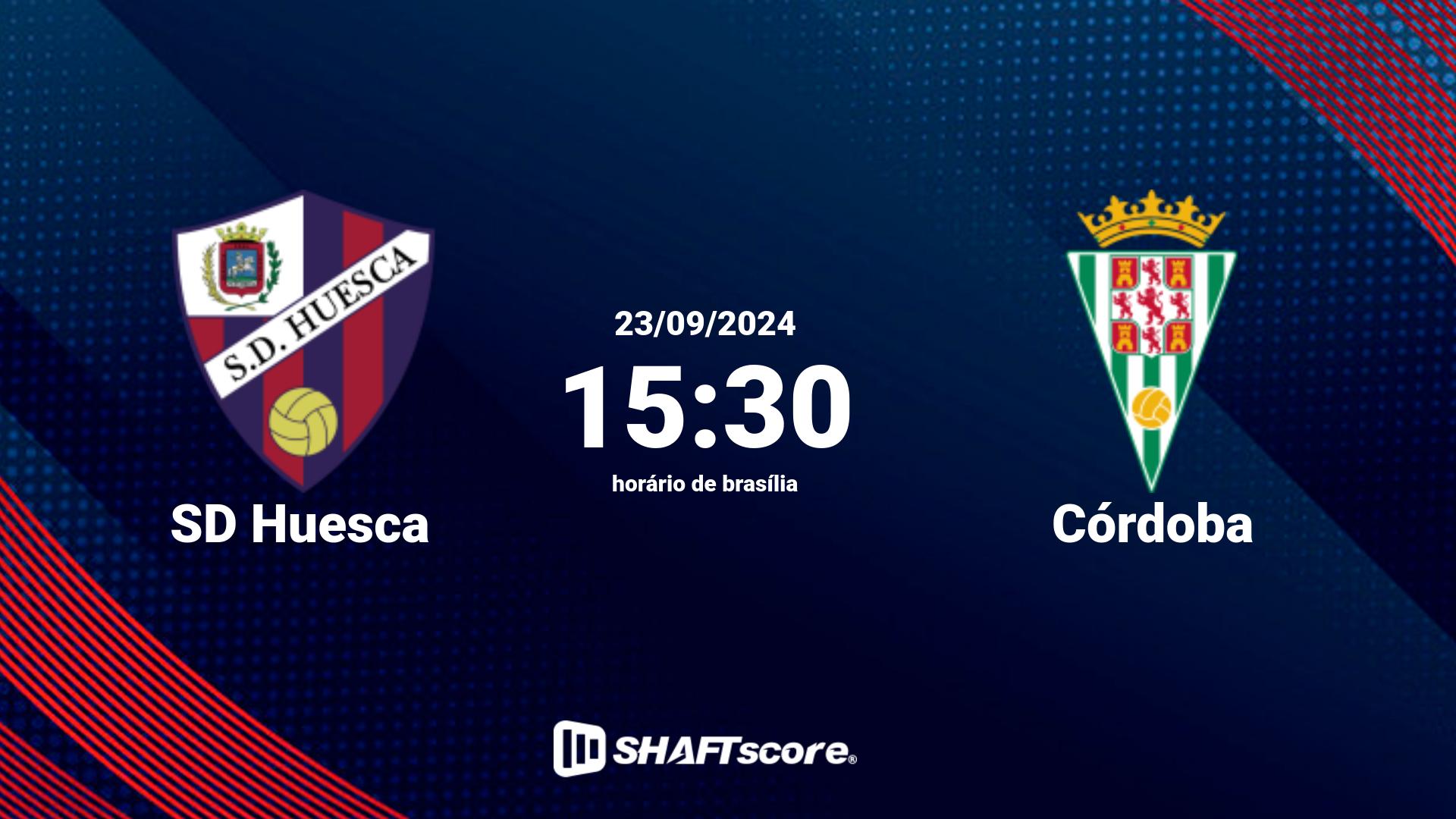 Estatísticas do jogo SD Huesca vs Córdoba 23.09 15:30