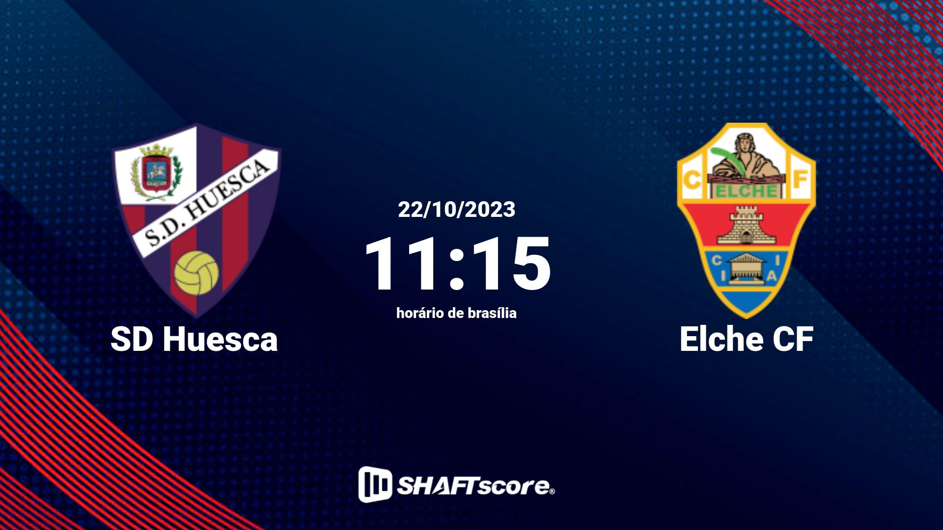 Estatísticas do jogo SD Huesca vs Elche CF 22.10 11:15