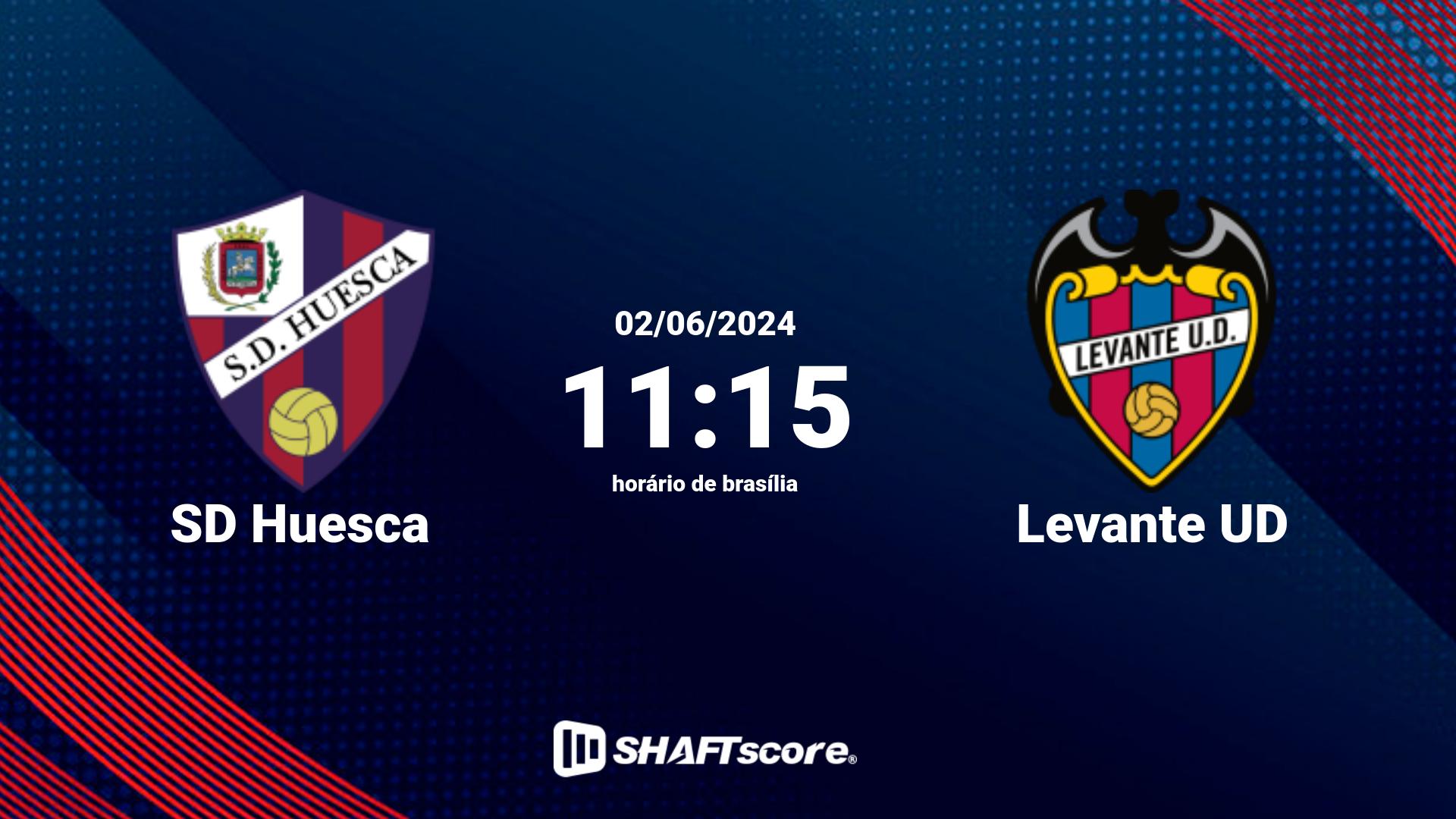 Estatísticas do jogo SD Huesca vs Levante UD 01.06 19:00