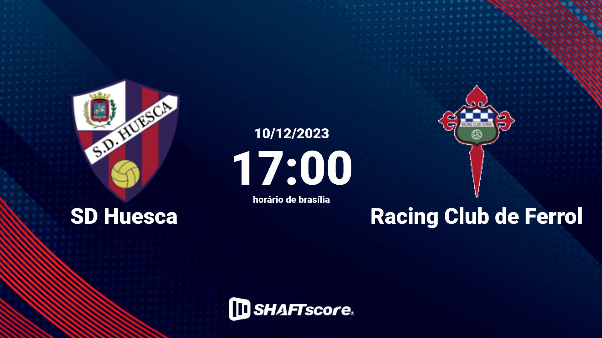 Estatísticas do jogo SD Huesca vs Racing Club de Ferrol 10.12 17:00