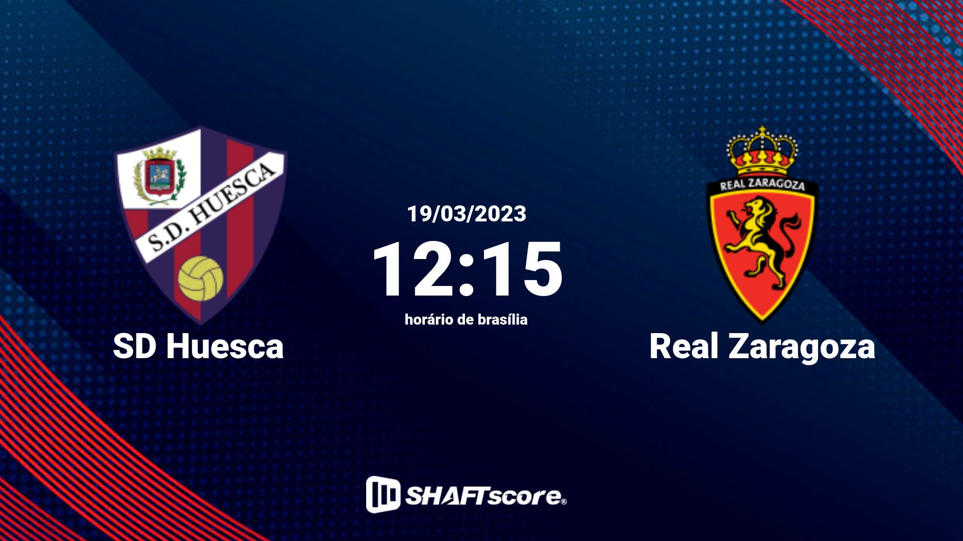 Estatísticas do jogo SD Huesca vs Real Zaragoza 19.03 12:15