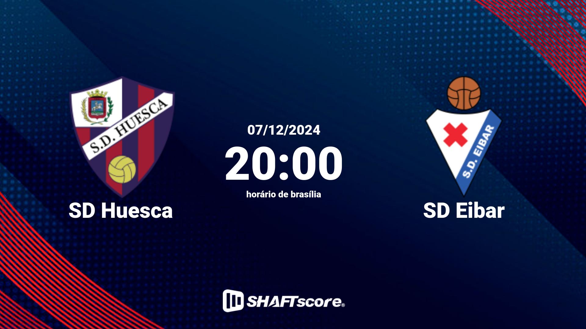 Estatísticas do jogo SD Huesca vs SD Eibar 07.12 20:00