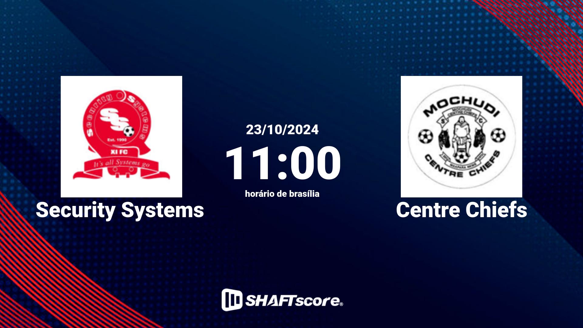 Estatísticas do jogo Security Systems vs Centre Chiefs 23.10 11:00