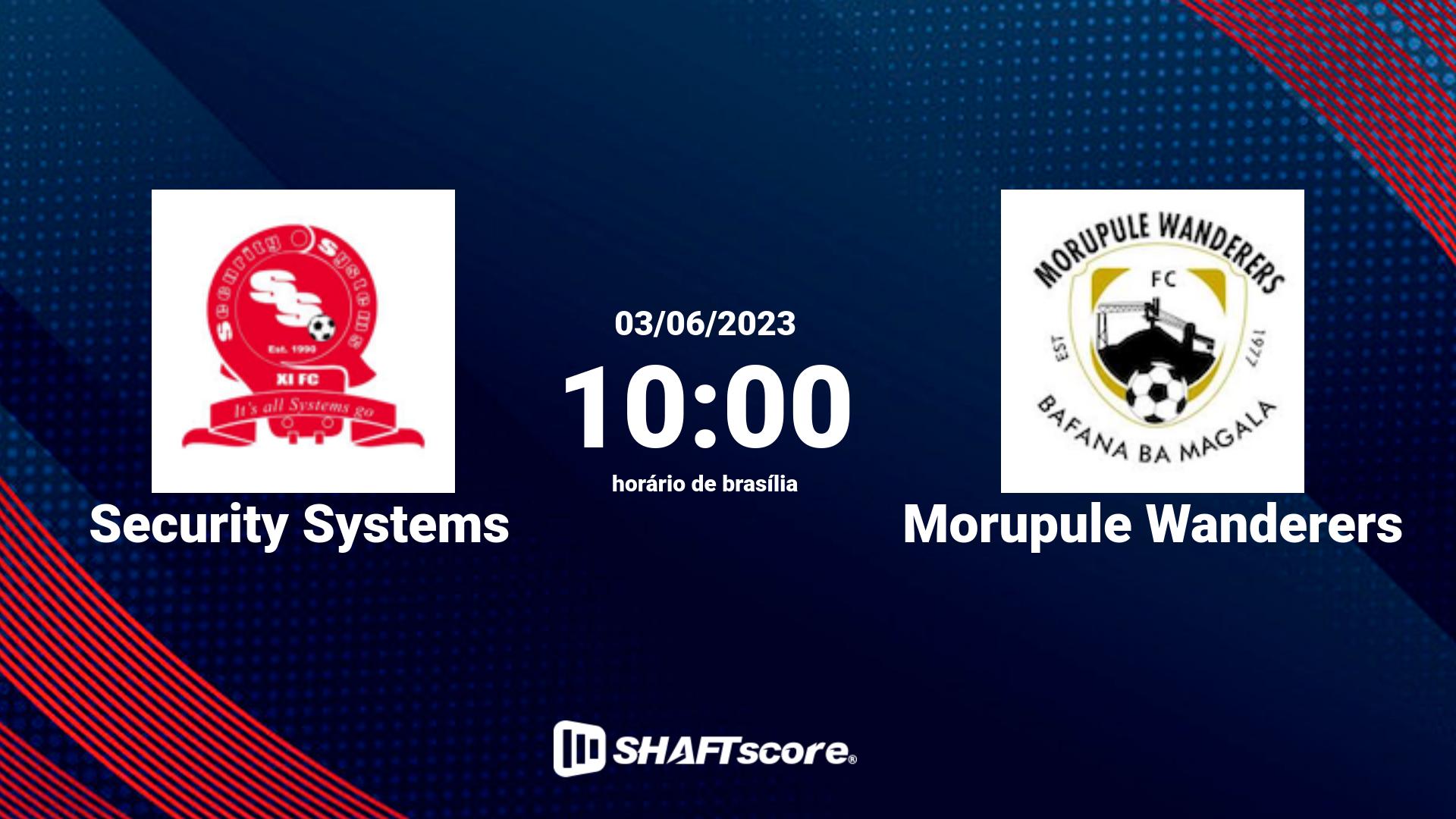 Estatísticas do jogo Security Systems vs Morupule Wanderers 03.06 10:00