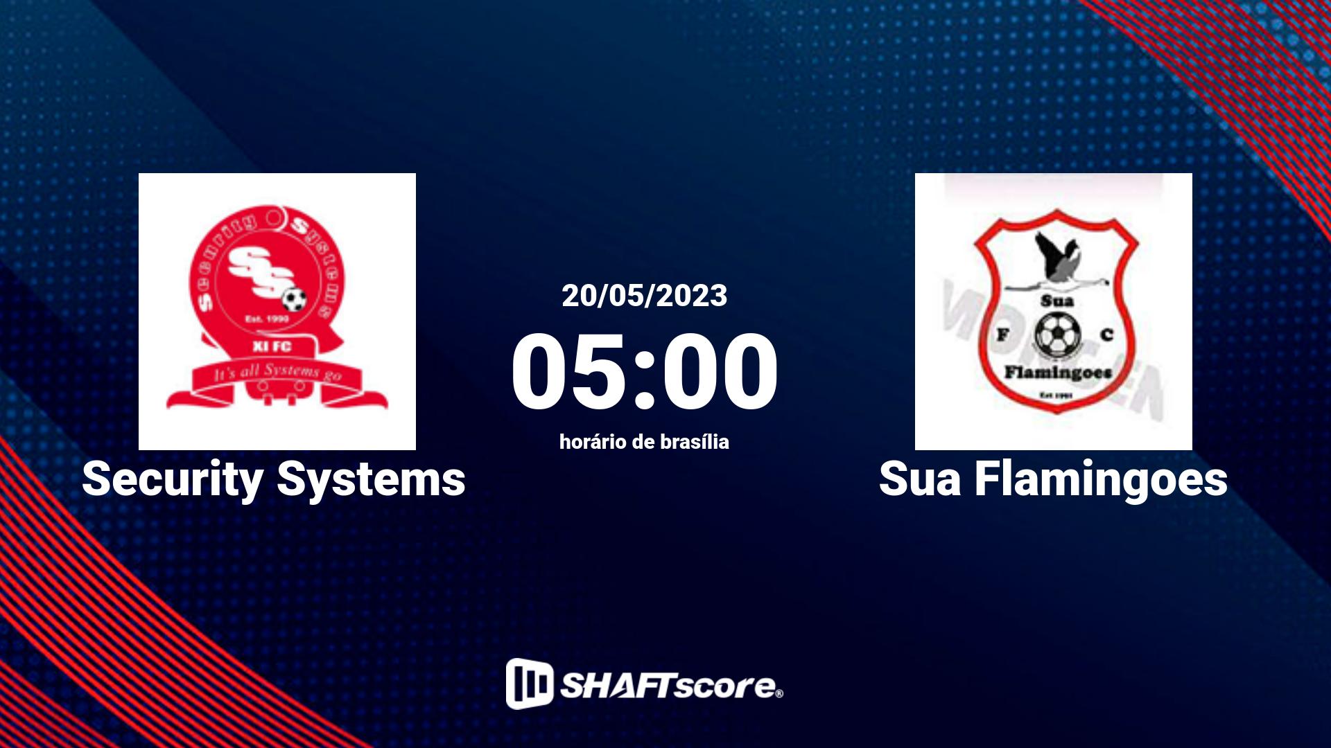 Estatísticas do jogo Security Systems vs Sua Flamingoes 20.05 05:00