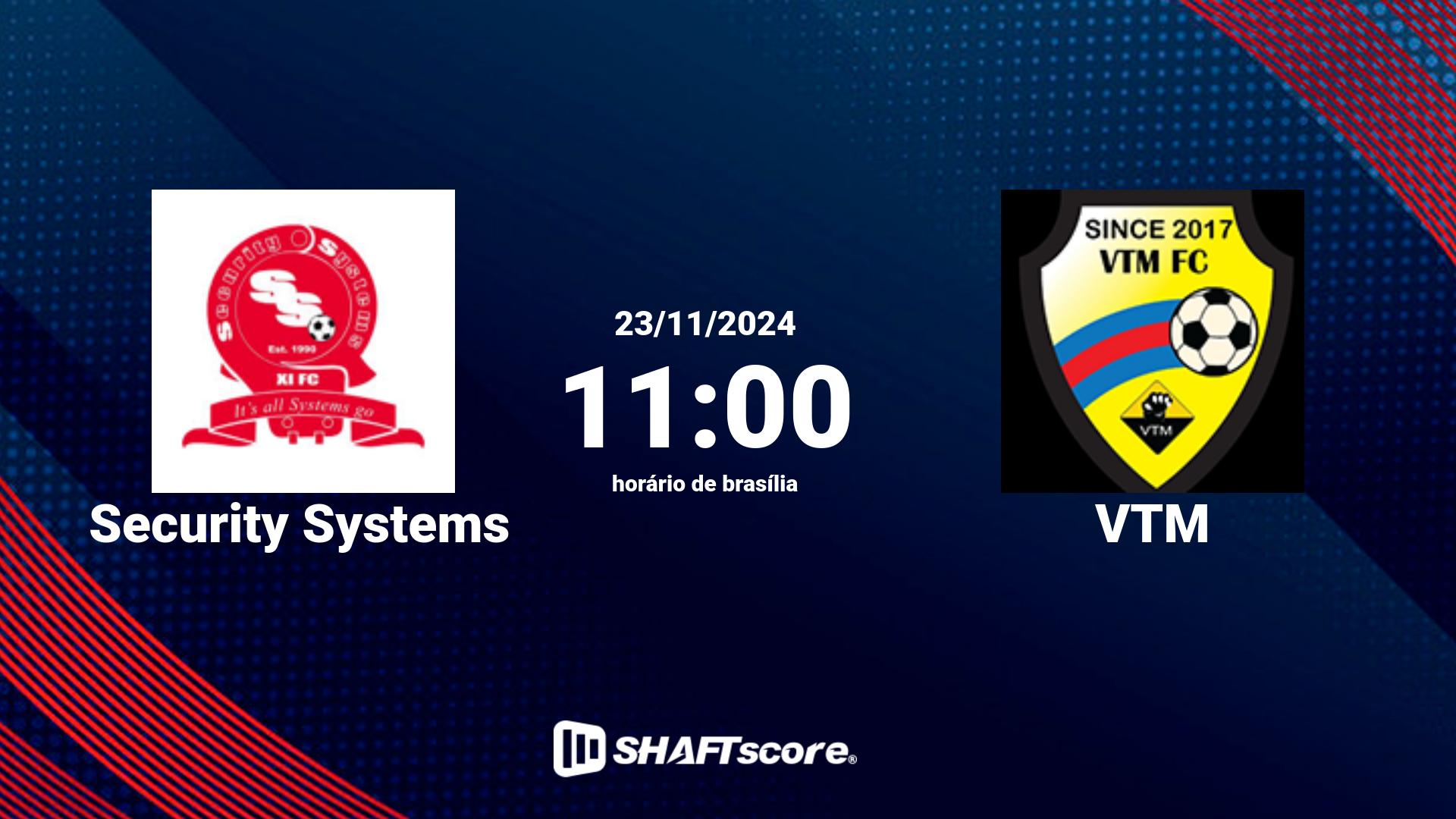 Estatísticas do jogo Security Systems vs VTM 23.11 11:00