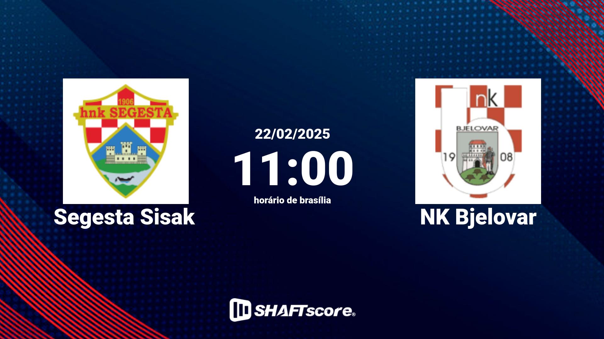 Estatísticas do jogo Segesta Sisak vs NK Bjelovar 22.02 11:00