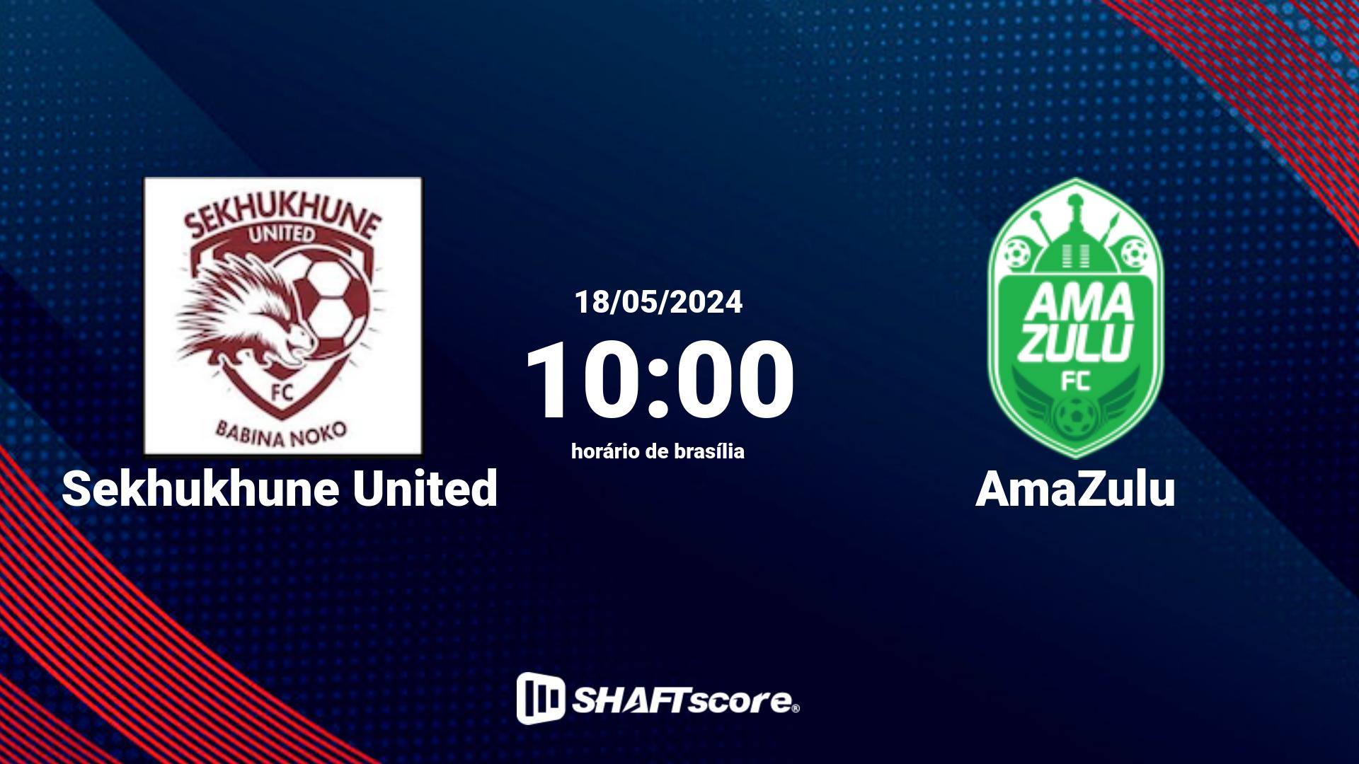 Estatísticas do jogo Sekhukhune United vs AmaZulu 18.05 10:00