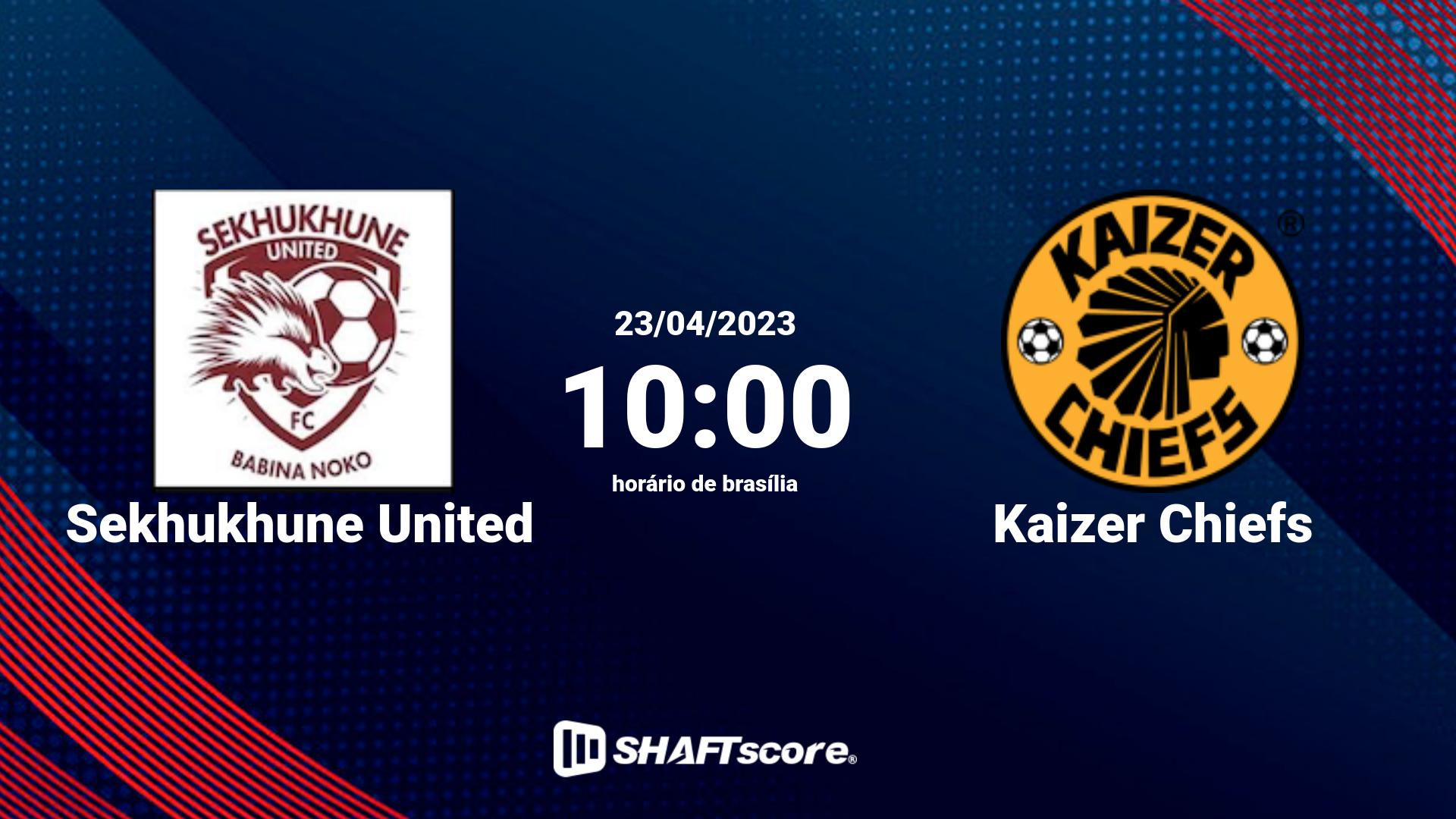 Estatísticas do jogo Sekhukhune United vs Kaizer Chiefs 23.04 10:00