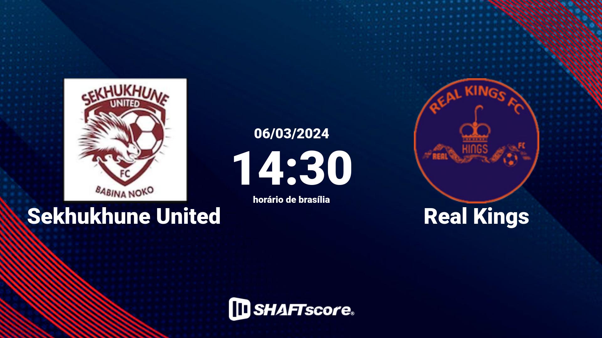 Estatísticas do jogo Sekhukhune United vs Real Kings 06.03 14:30