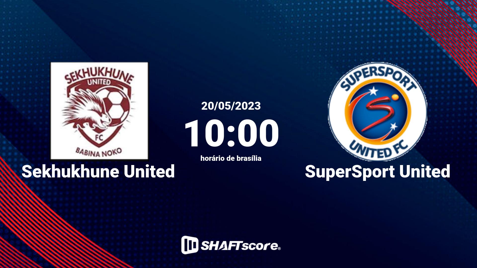 Estatísticas do jogo Sekhukhune United vs SuperSport United 20.05 10:00