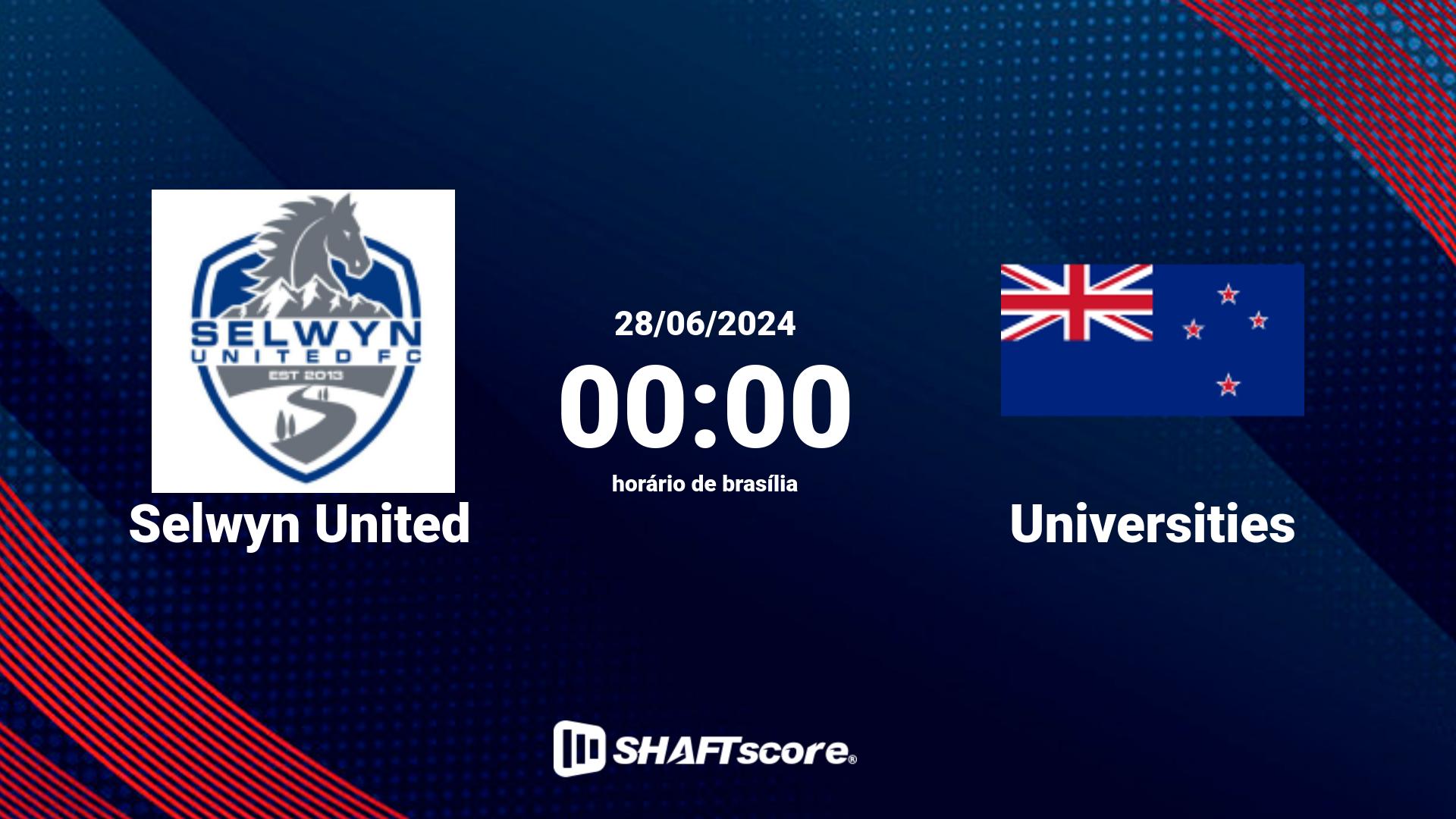 Estatísticas do jogo Selwyn United vs Universities 28.06 00:00