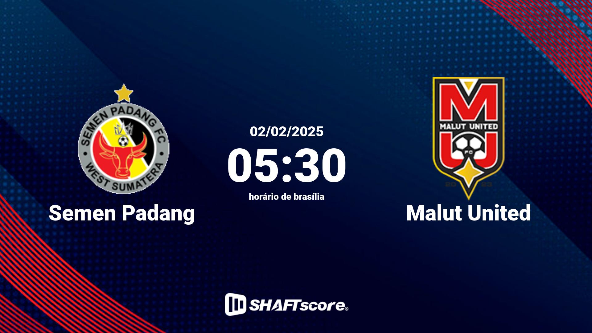 Estatísticas do jogo Semen Padang vs Malut United 02.02 05:30