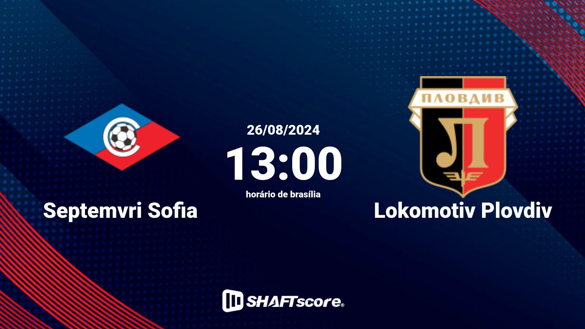 Estatísticas do jogo Septemvri Sofia vs Lokomotiv Plovdiv 26.08 13:00