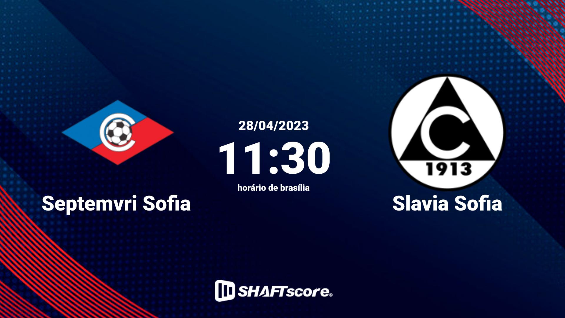 Estatísticas do jogo Septemvri Sofia vs Slavia Sofia 28.04 11:30