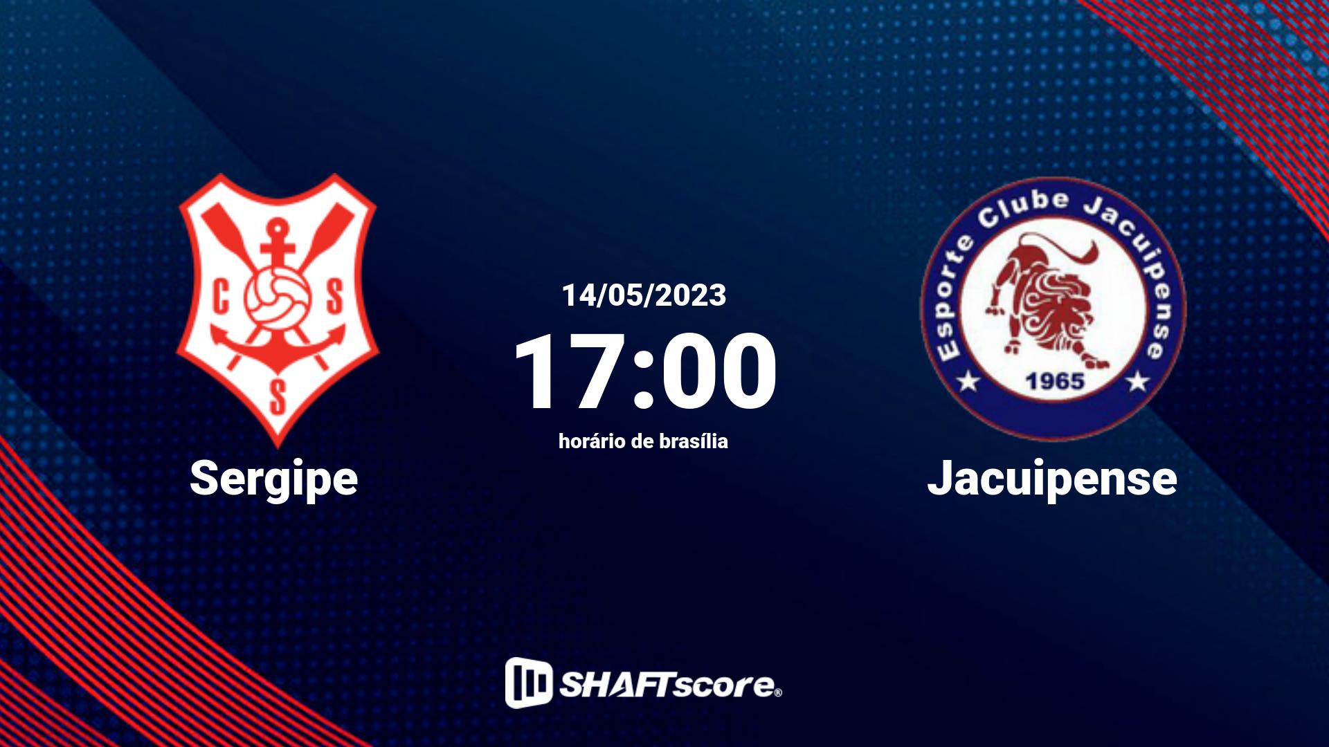 Estatísticas do jogo Sergipe vs Jacuipense 14.05 17:00