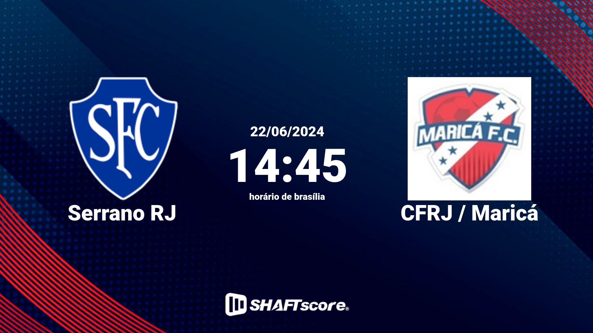 Estatísticas do jogo Serrano RJ vs CFRJ / Maricá 22.06 14:45