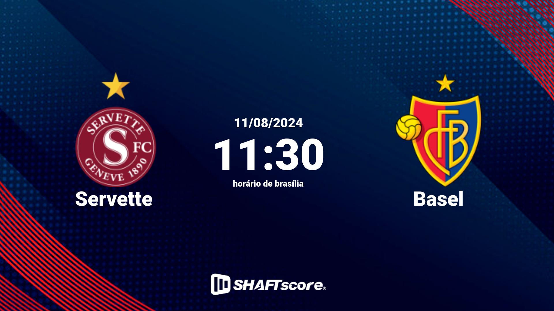 Estatísticas do jogo Servette vs Basel 11.08 11:30