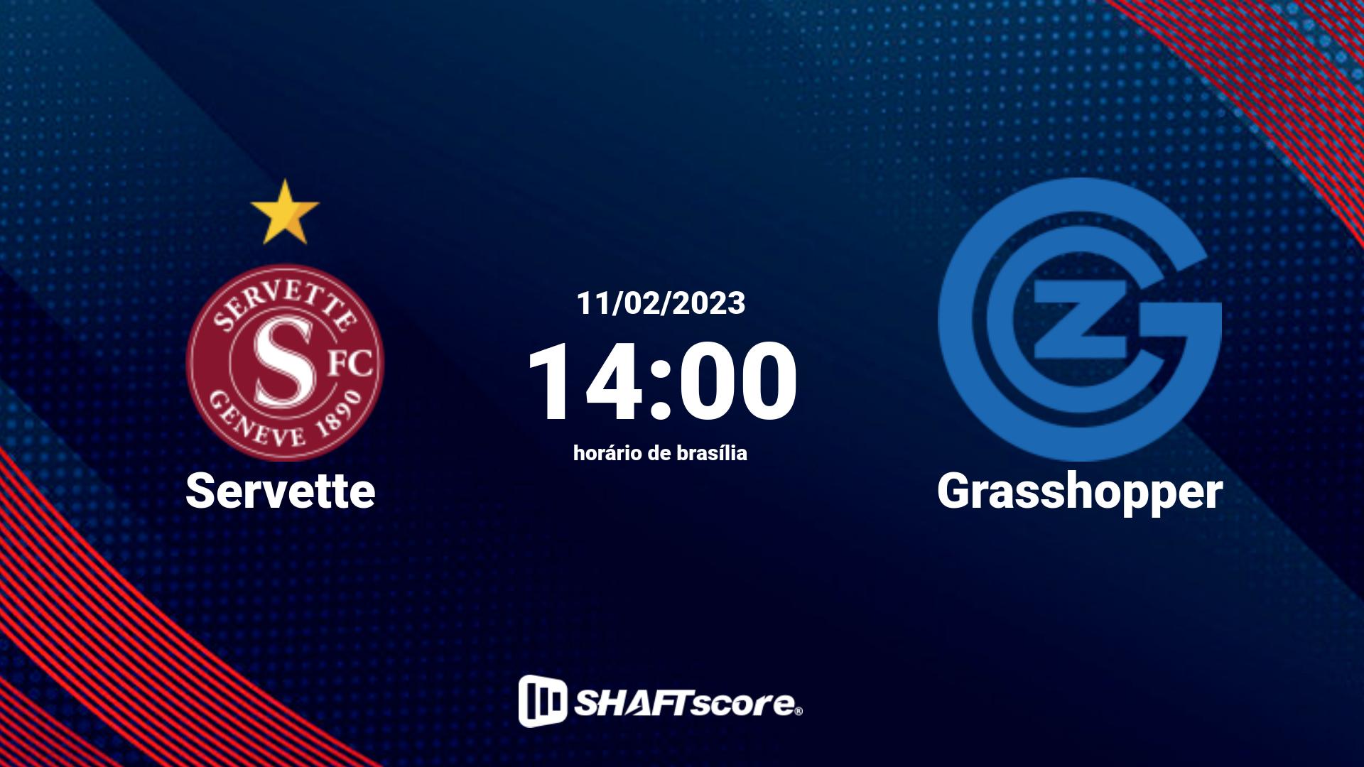 Estatísticas do jogo Servette vs Grasshopper 11.02 14:00