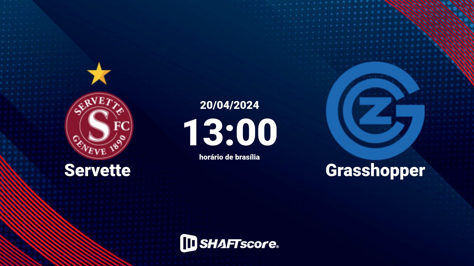 Estatísticas do jogo Servette vs Grasshopper 20.04 13:00