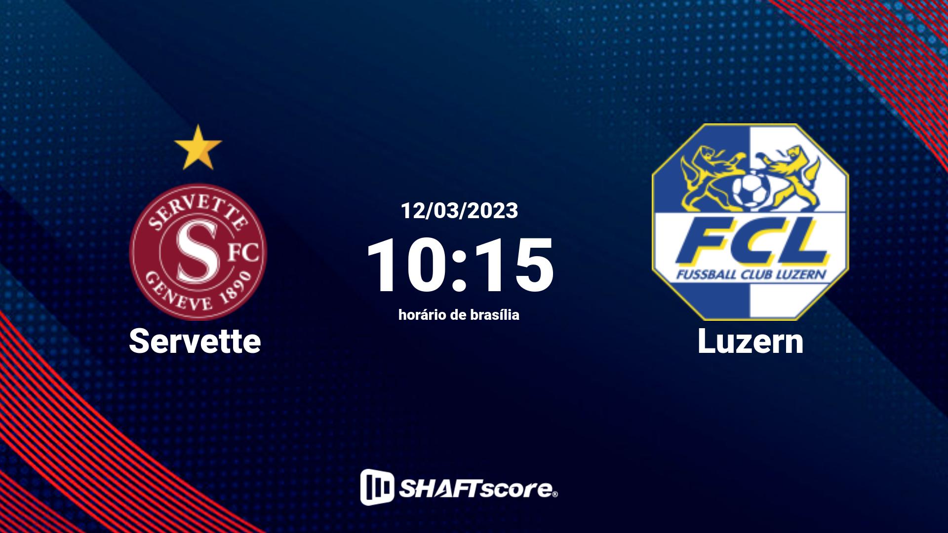 Estatísticas do jogo Servette vs Luzern 12.03 10:15