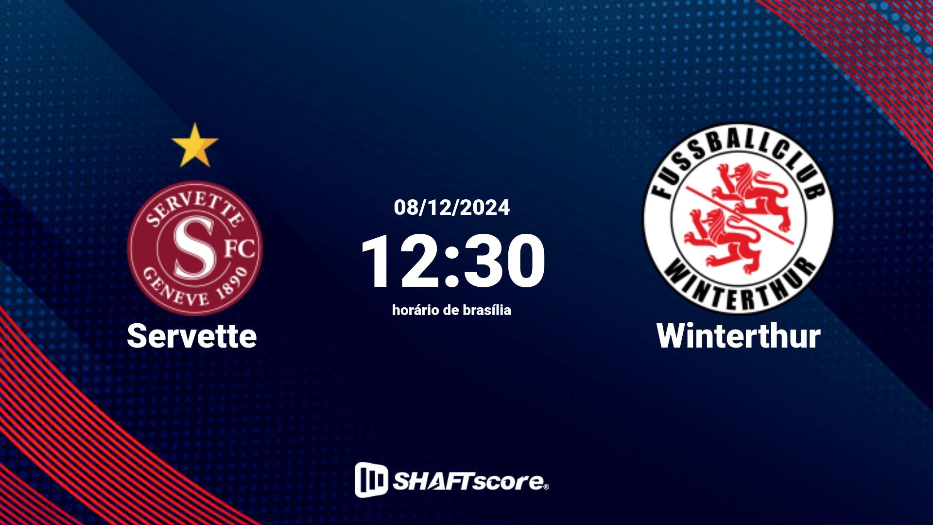 Estatísticas do jogo Servette vs Winterthur 08.12 12:30