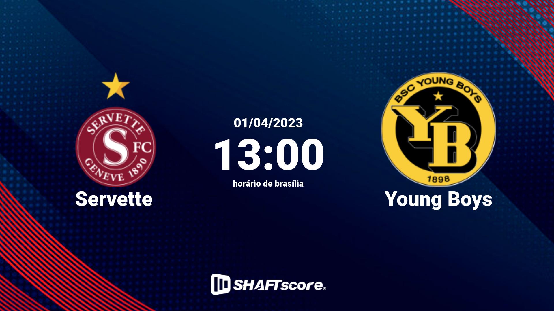 Estatísticas do jogo Servette vs Young Boys 01.04 13:00