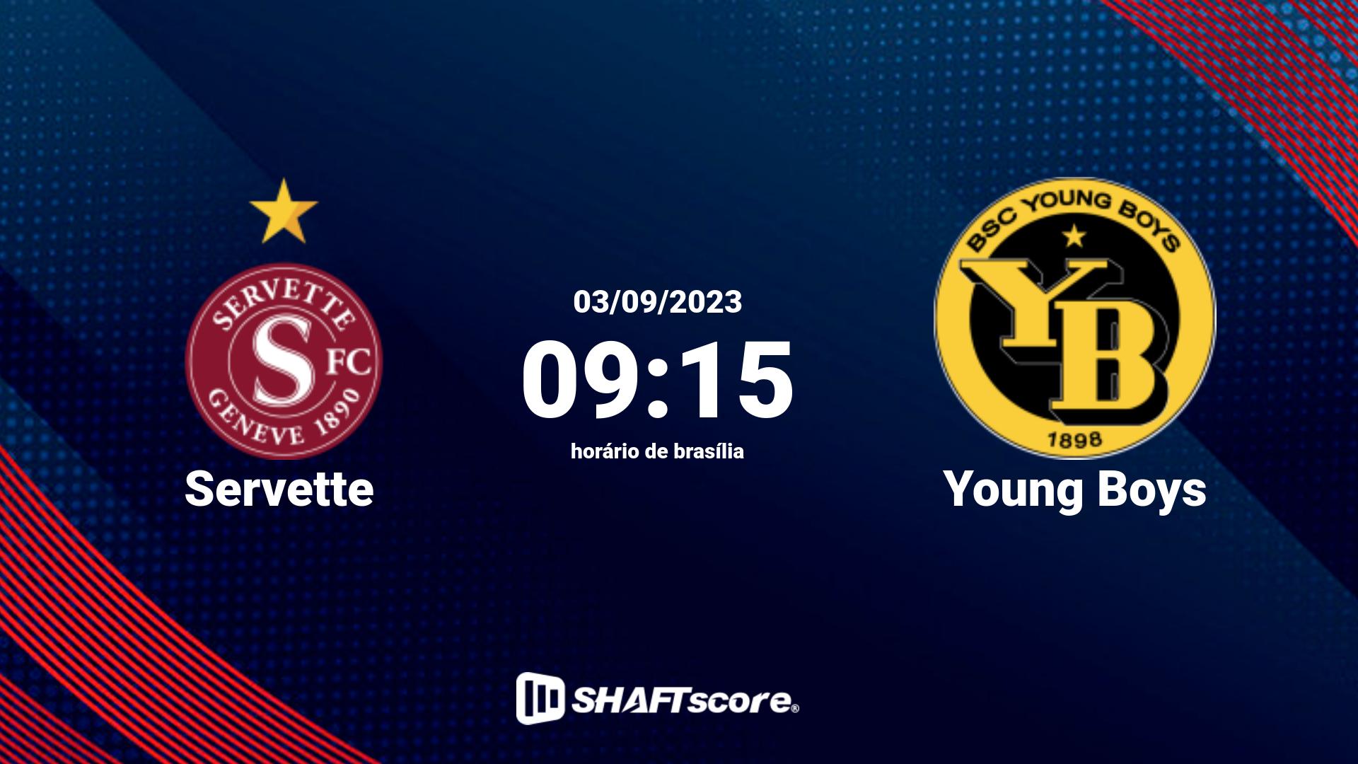 Estatísticas do jogo Servette vs Young Boys 03.09 09:15