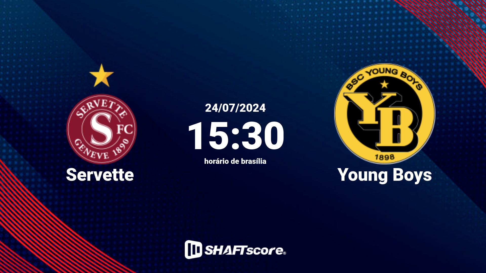 Estatísticas do jogo Servette vs Young Boys 24.07 15:30
