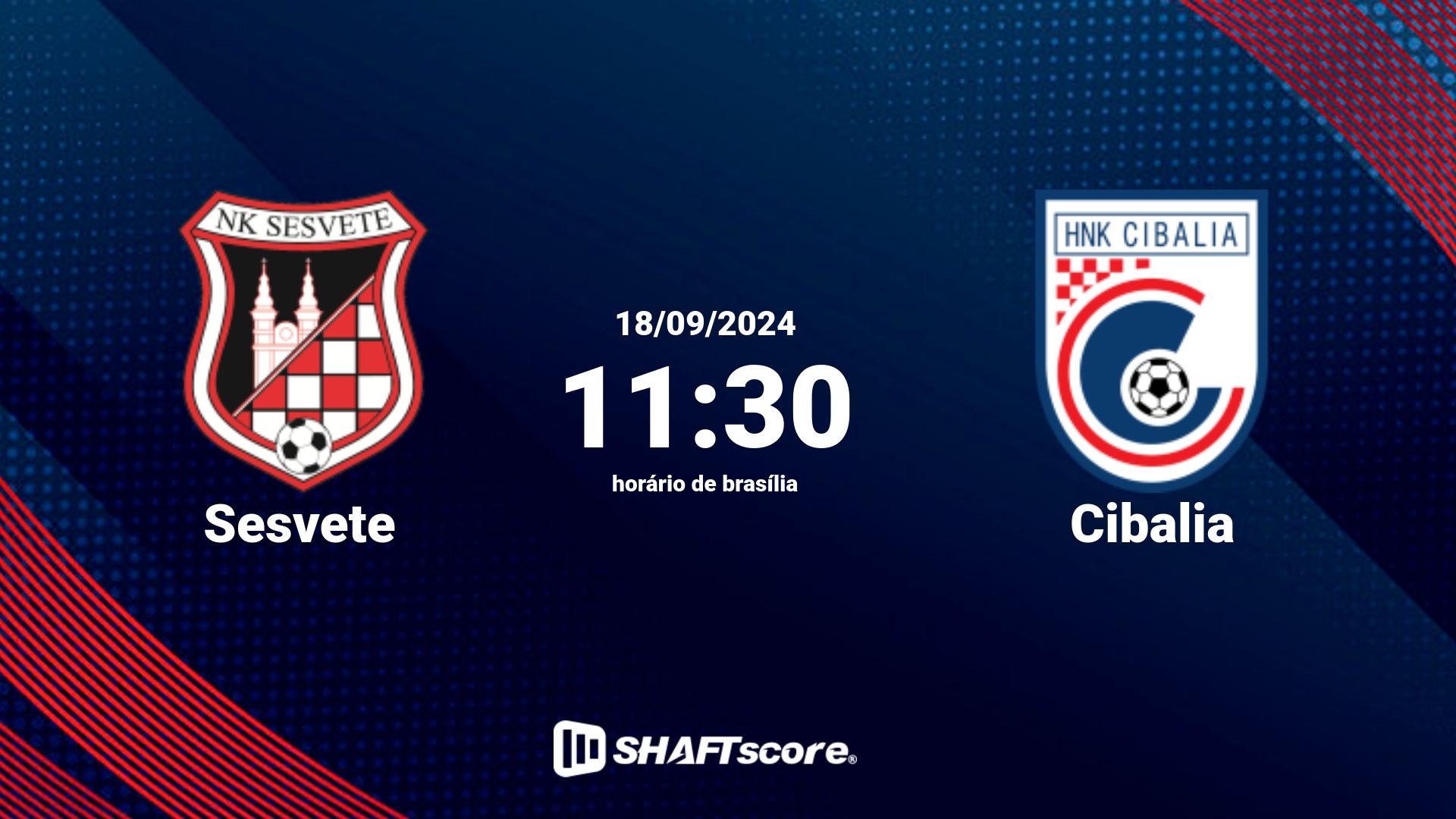 Estatísticas do jogo Sesvete vs Cibalia 18.09 11:30