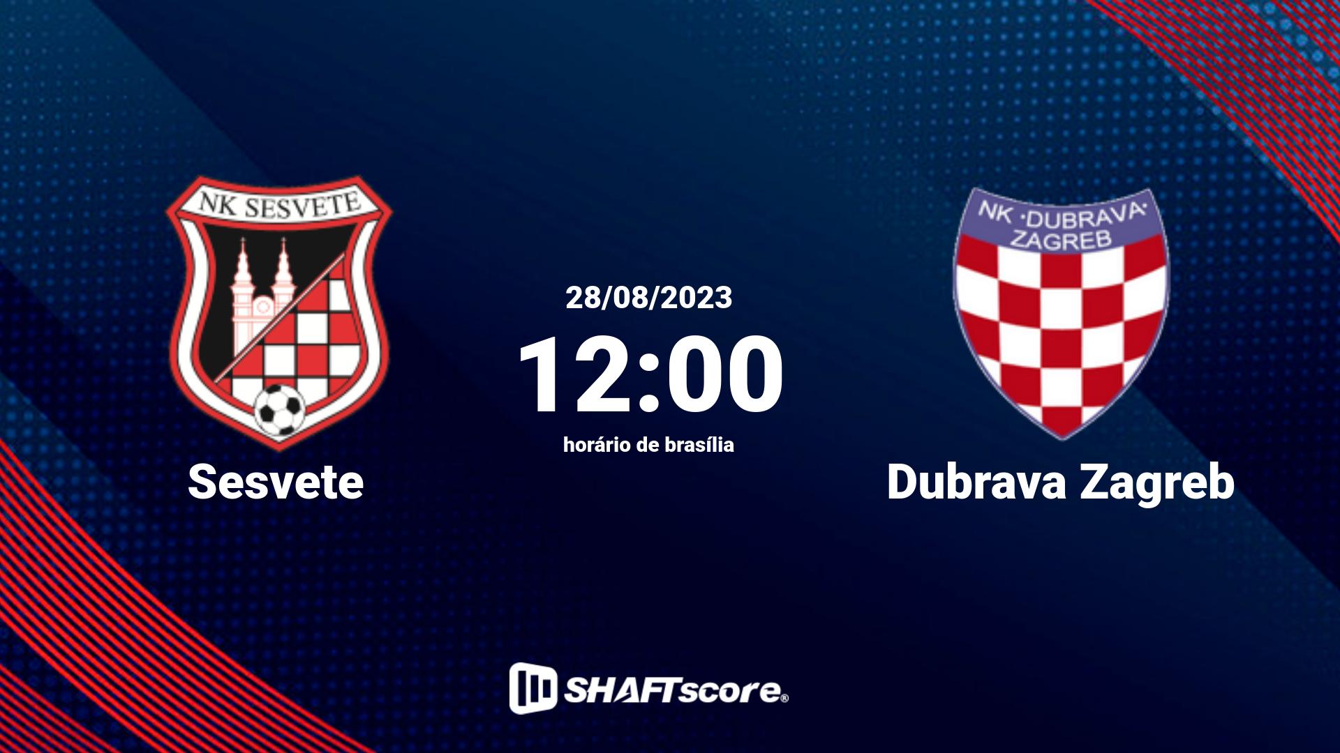 Estatísticas do jogo Sesvete vs Dubrava Zagreb 28.08 12:00