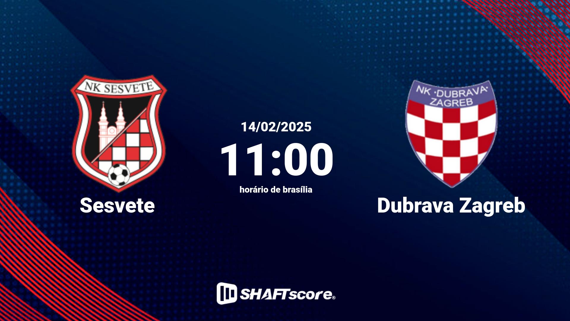 Estatísticas do jogo Sesvete vs Dubrava Zagreb 14.02 11:00