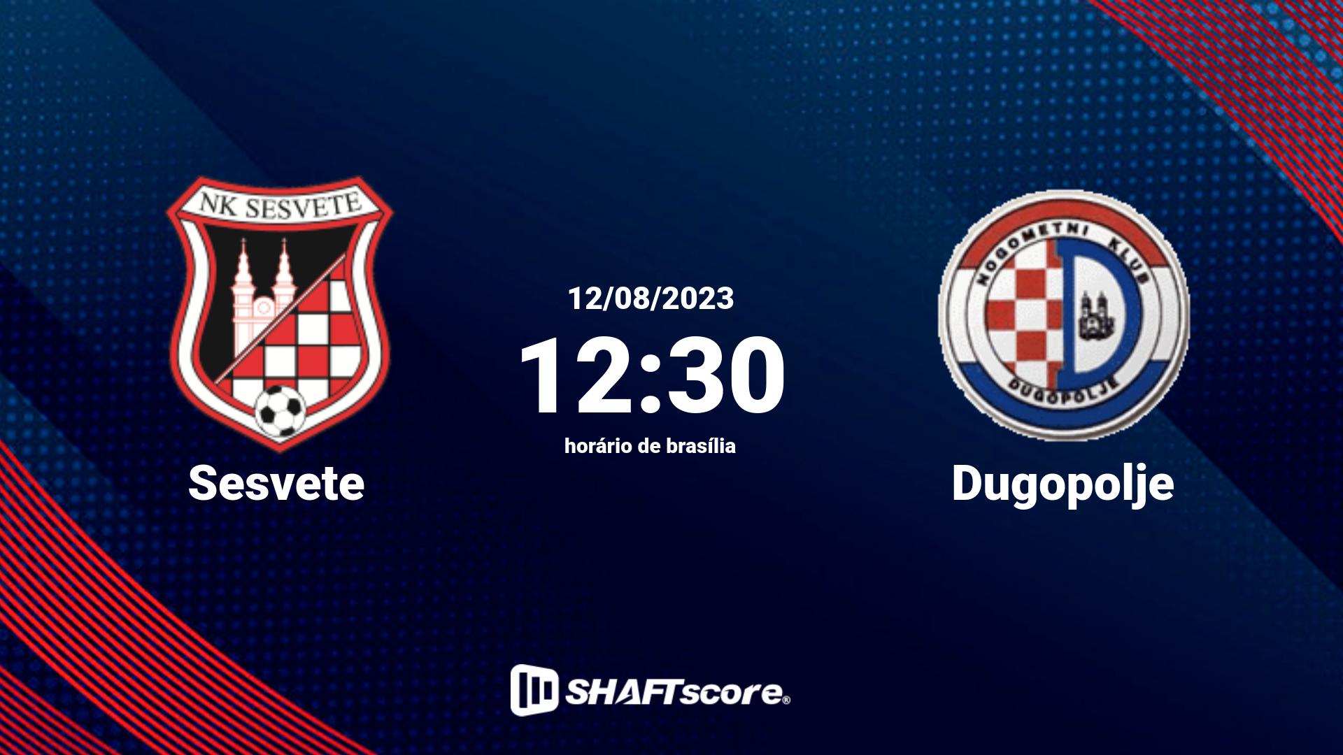 Estatísticas do jogo Sesvete vs Dugopolje 12.08 12:30