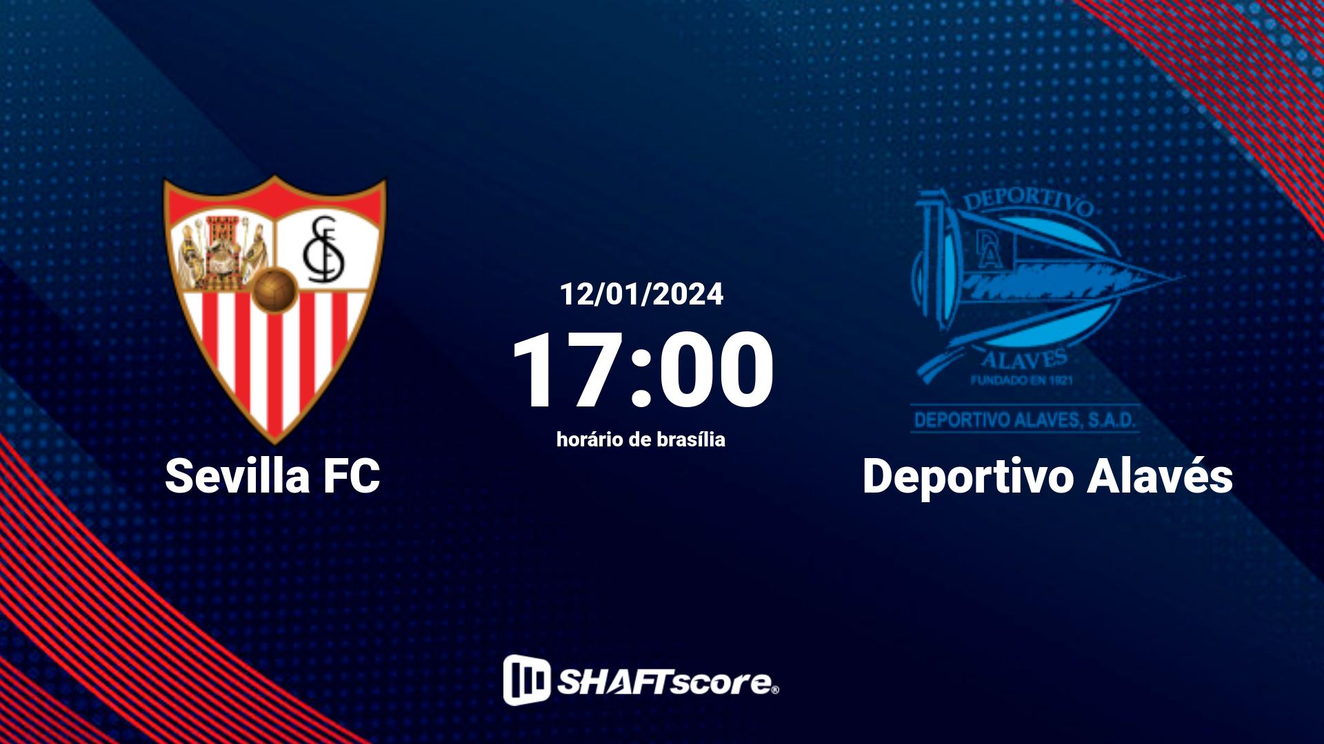 Estatísticas do jogo Sevilla FC vs Deportivo Alavés 12.01 17:00