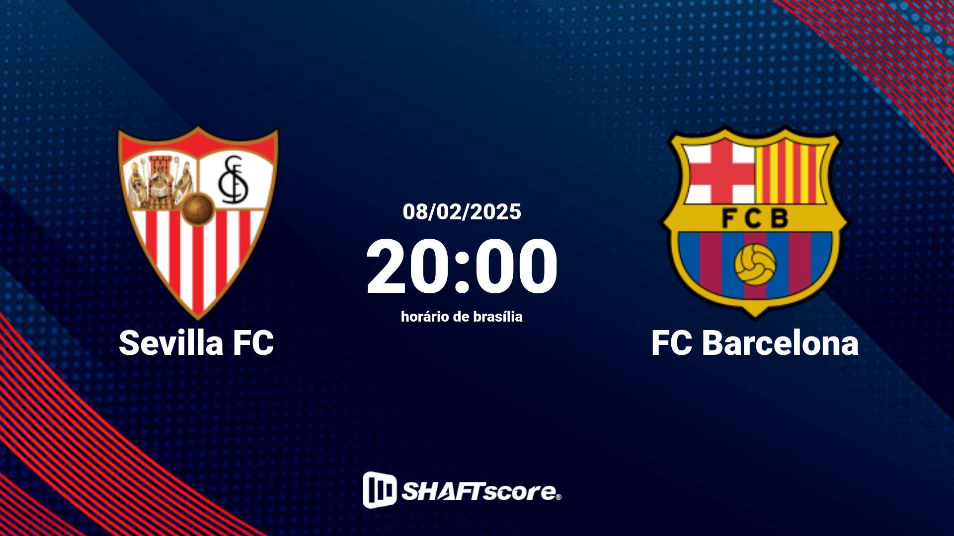 Estatísticas do jogo Sevilla FC vs FC Barcelona 08.02 20:00