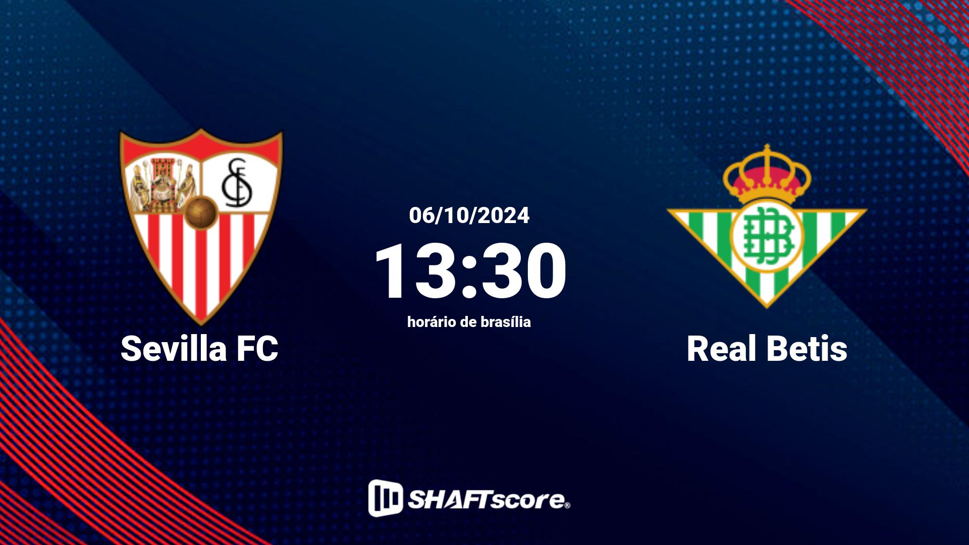 Estatísticas do jogo Sevilla FC vs Real Betis 06.10 13:30