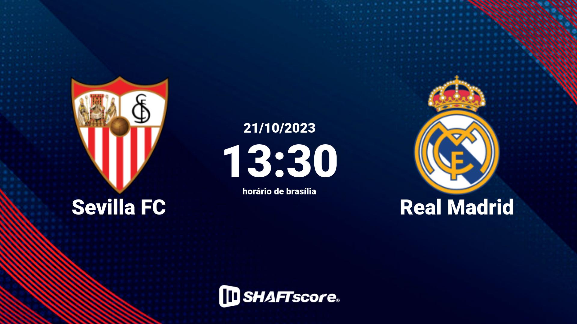 Estatísticas do jogo Sevilla FC vs Real Madrid 21.10 13:30